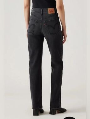 Levi’s Ribcage Straight Full Length Black Denim Size 27 L32